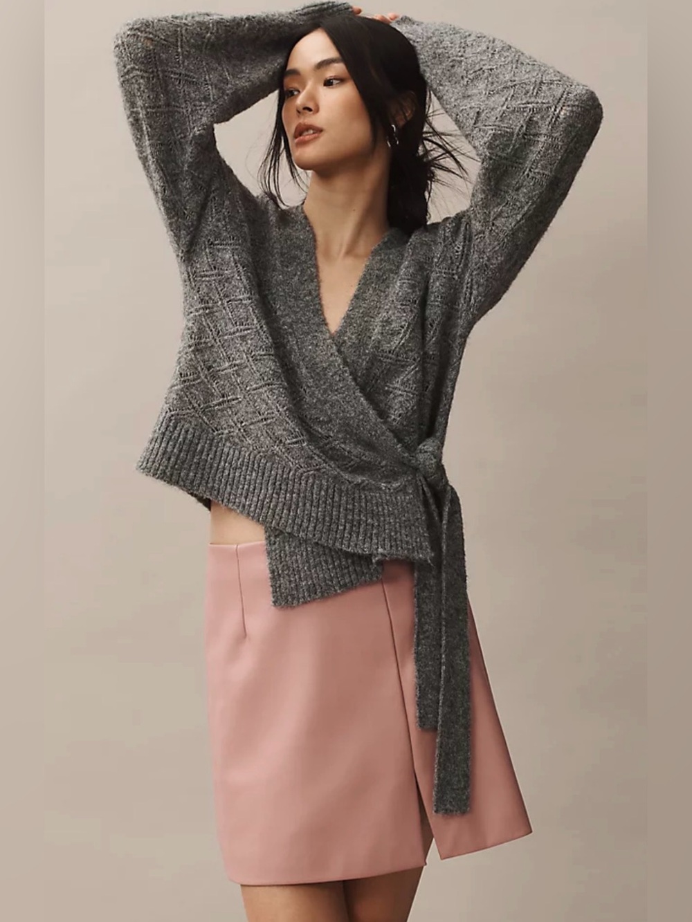 Anthropologie Maeve Knitted Wrap Cardigan Sweater Size Small